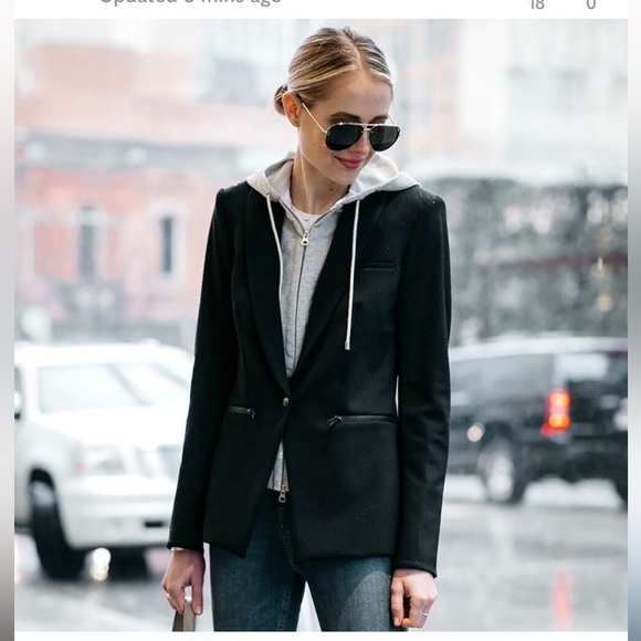 Veronica Beard Scuba Blazer Jacket Black 4 - Picture 4 of 12